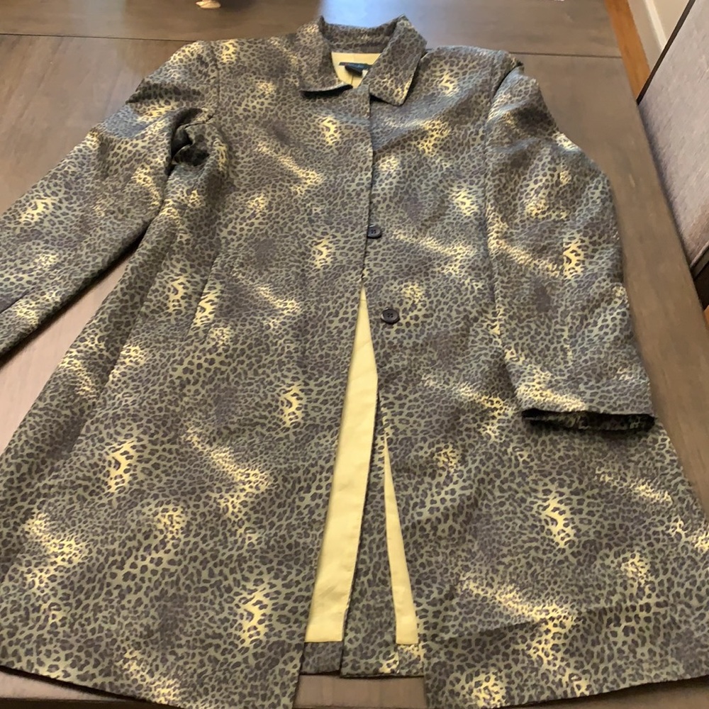100% silk light button down jacket